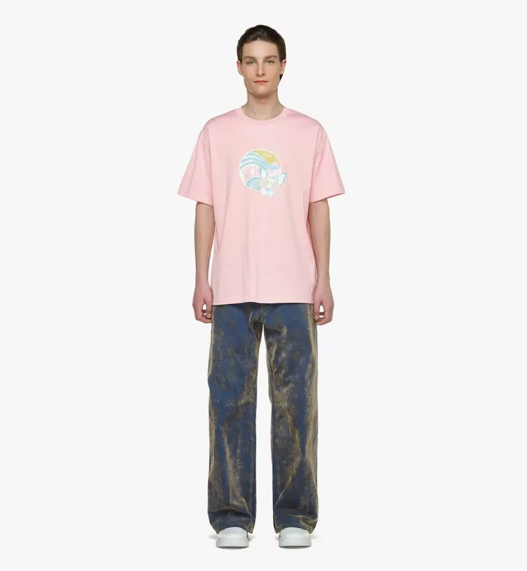 M Pup Sunrise Print T-Shirt In Organic Cotton