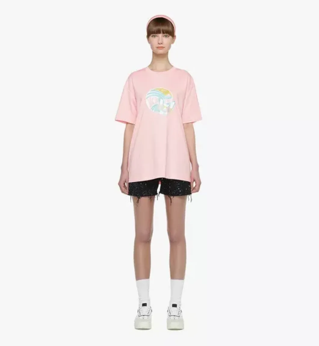M Pup Sunrise Print T-Shirt In Organic Cotton