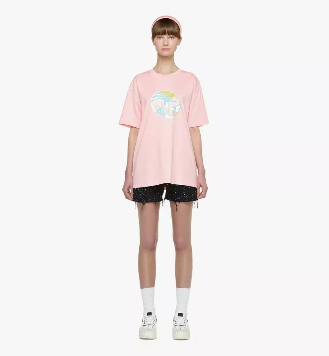 M Pup Sunrise Print T-Shirt In Organic Cotton