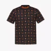 Maxi Monogram Print T-Shirt In Organic Cotton
