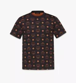 Maxi Monogram Print T-Shirt In Organic Cotton