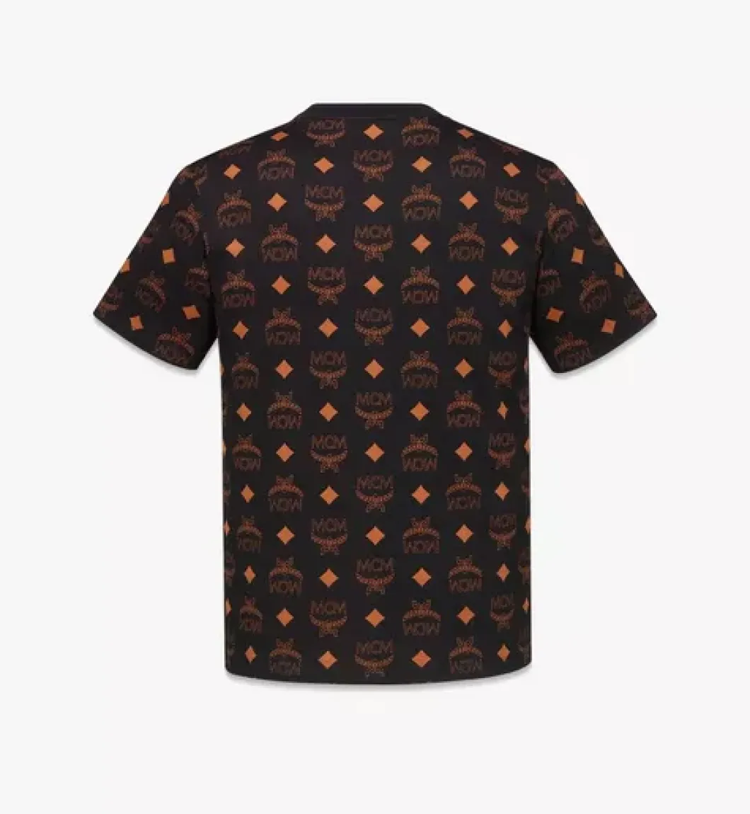 Maxi Monogram Print T-Shirt In Organic Cotton
