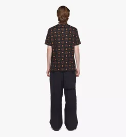 Maxi Monogram Print T-Shirt In Organic Cotton