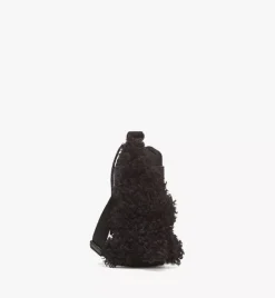 Mcm Park Rabbit Bottle Holder In Faux Fur Visetos
