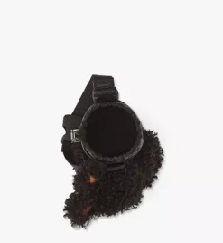 Mcm Park Rabbit Bottle Holder In Faux Fur Visetos