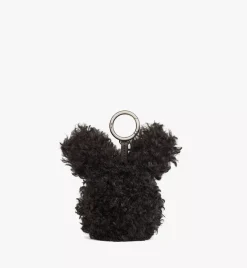 Mcm Park Rabbit Charm In Faux Fur