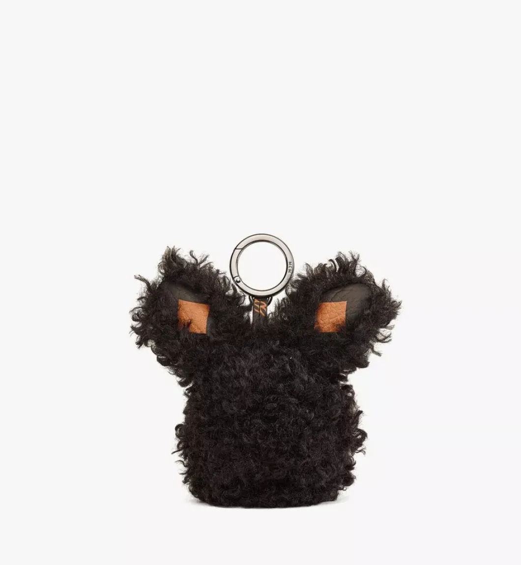 Mcm Park Rabbit Charm In Faux Fur