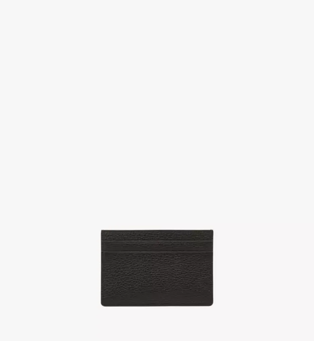 Mcm Tech Card Case In Embossed Spanish Leather