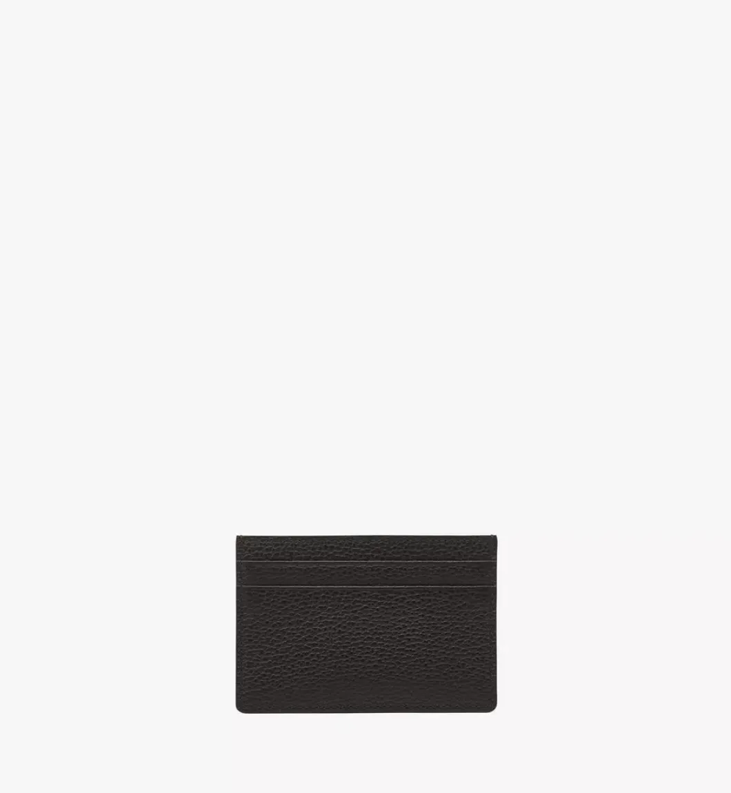 Mcm Tech Card Case In Embossed Spanish Leather