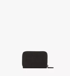 Mcm Tech Zip Around Wallet In Embossed Spanish Leather