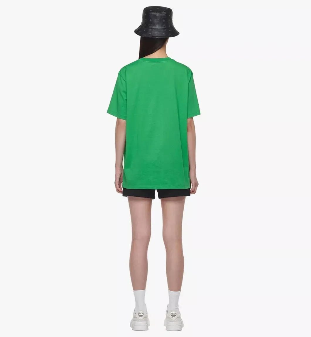 Mcm Worldwide Print T-Shirt In Organic Cotton