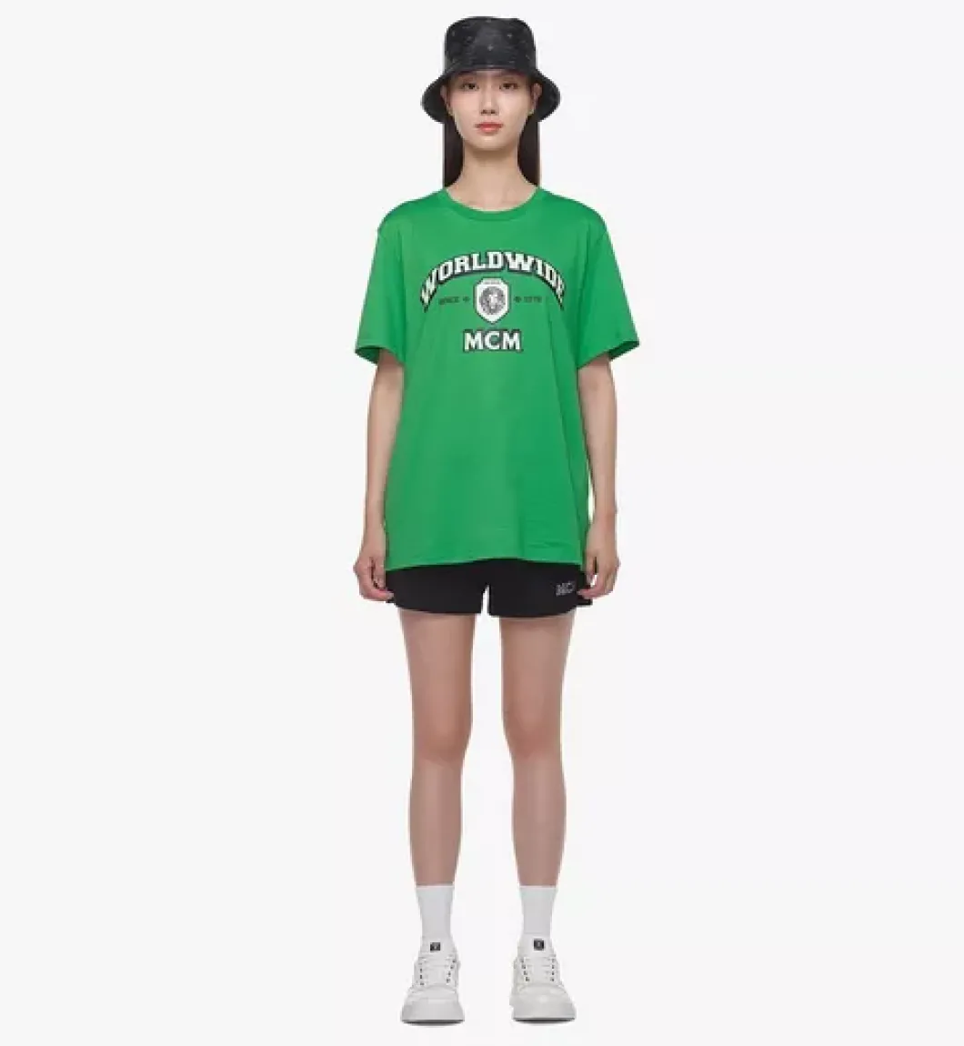 Mcm Worldwide Print T-Shirt In Organic Cotton