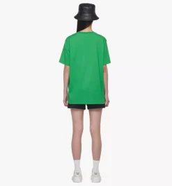 Mcm Worldwide Print T-Shirt In Organic Cotton