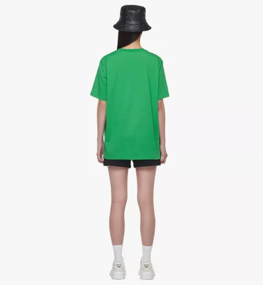 Mcm Worldwide Print T-Shirt In Organic Cotton