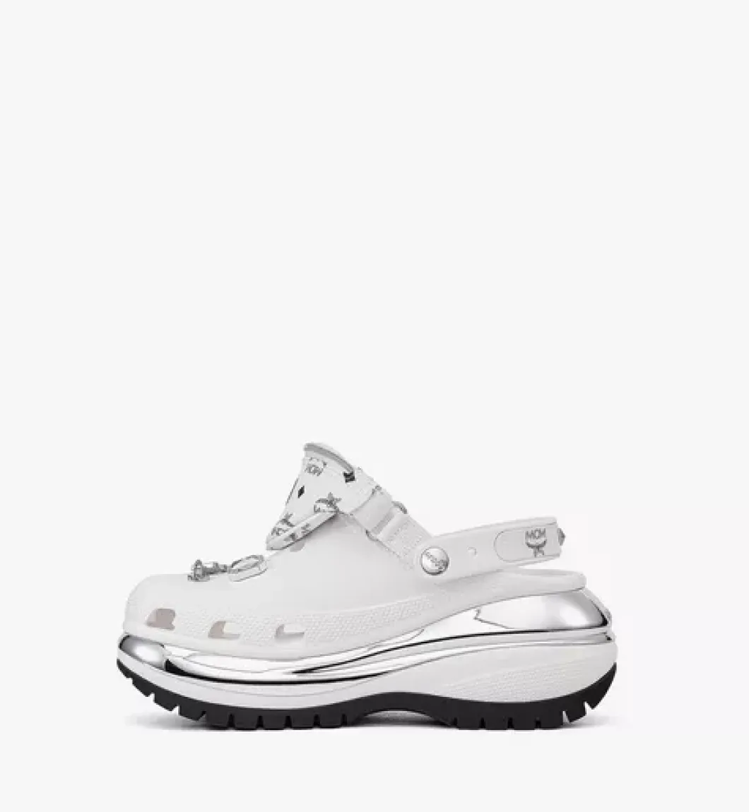 Mcm X Crocs Mega Crush Clog W/ Belt Bag Bracelet