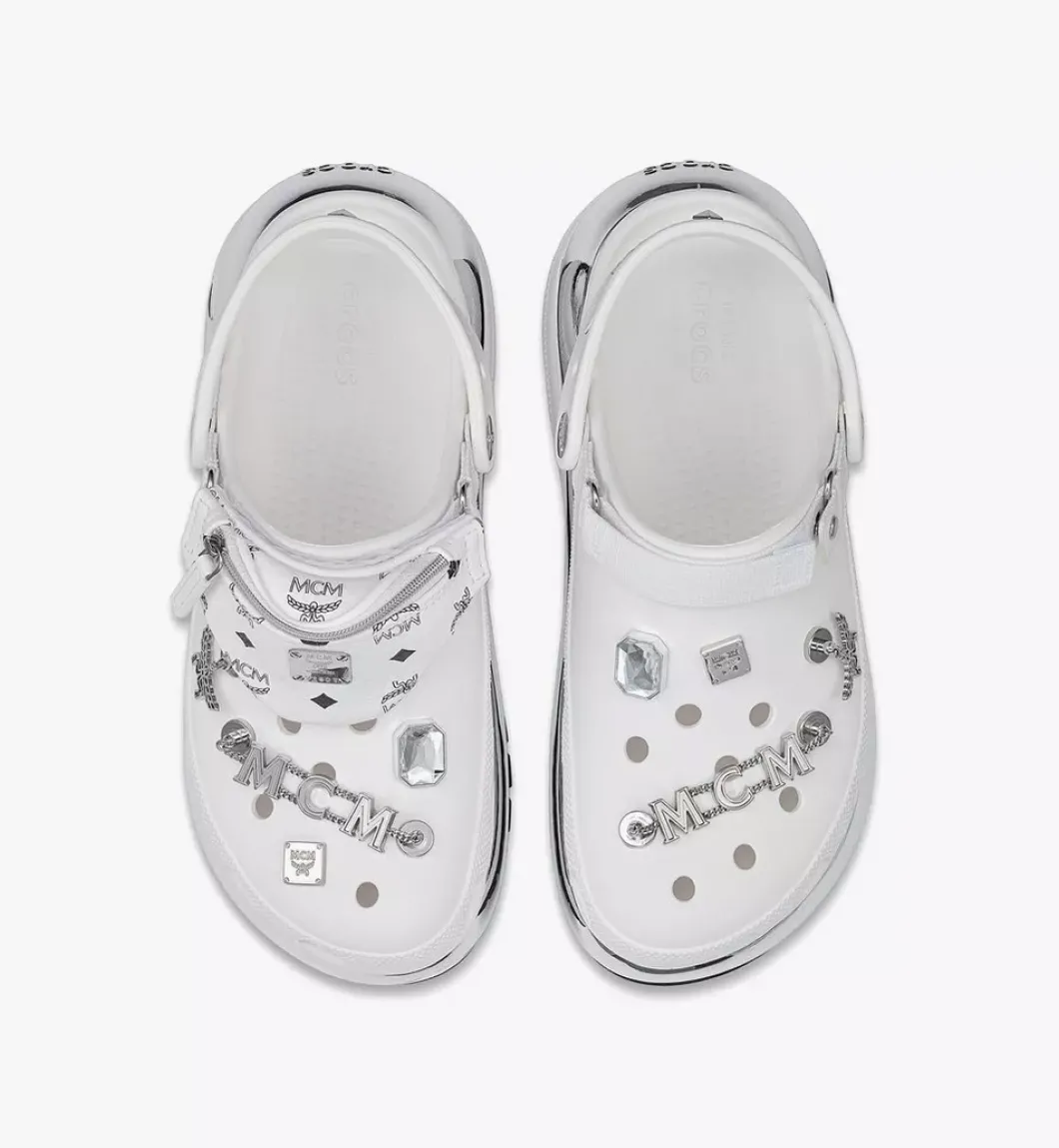 Mcm X Crocs Mega Crush Clog W/ Belt Bag Bracelet