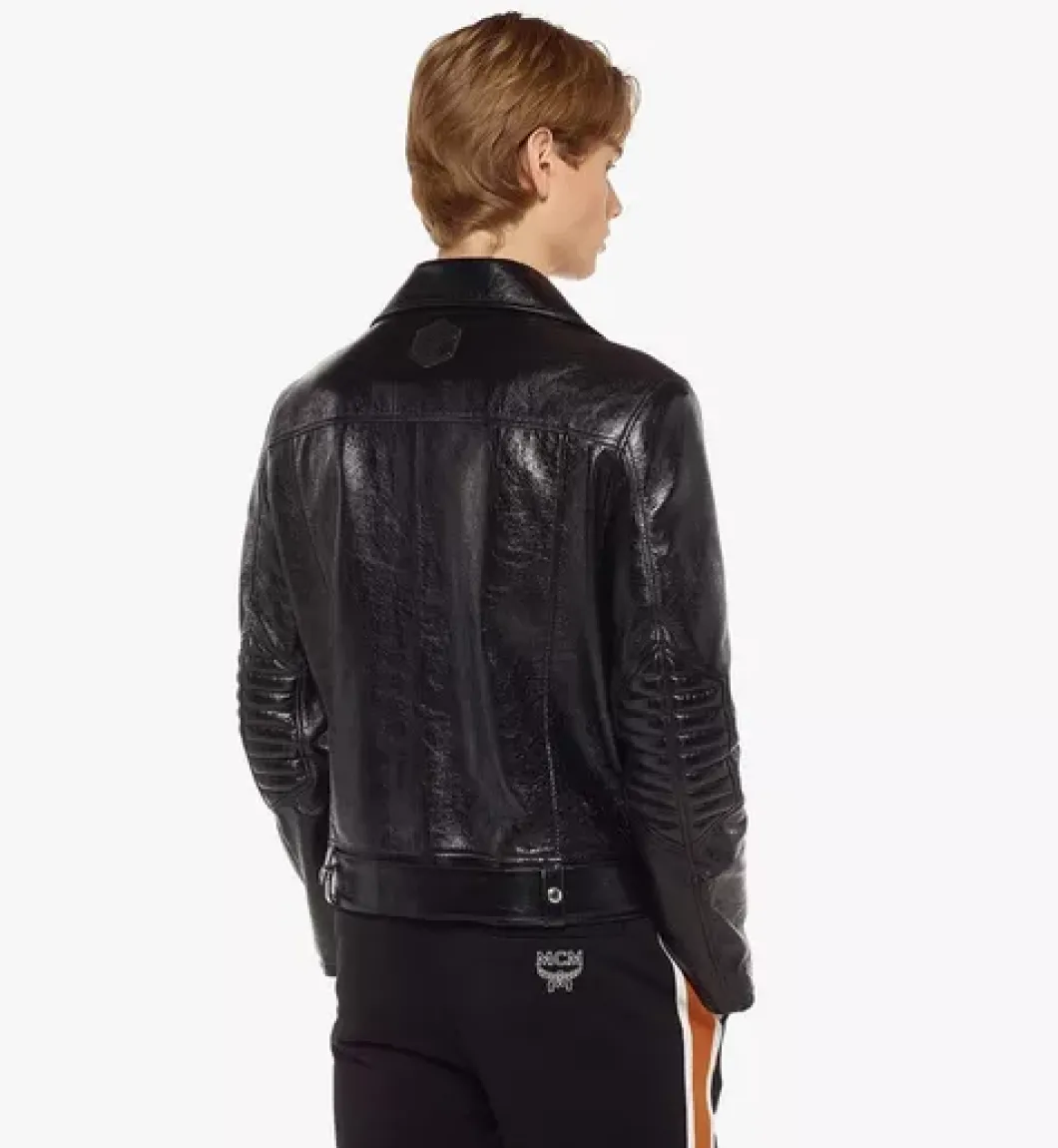 Mcmotor Biker Jacket In Lamb Leather
