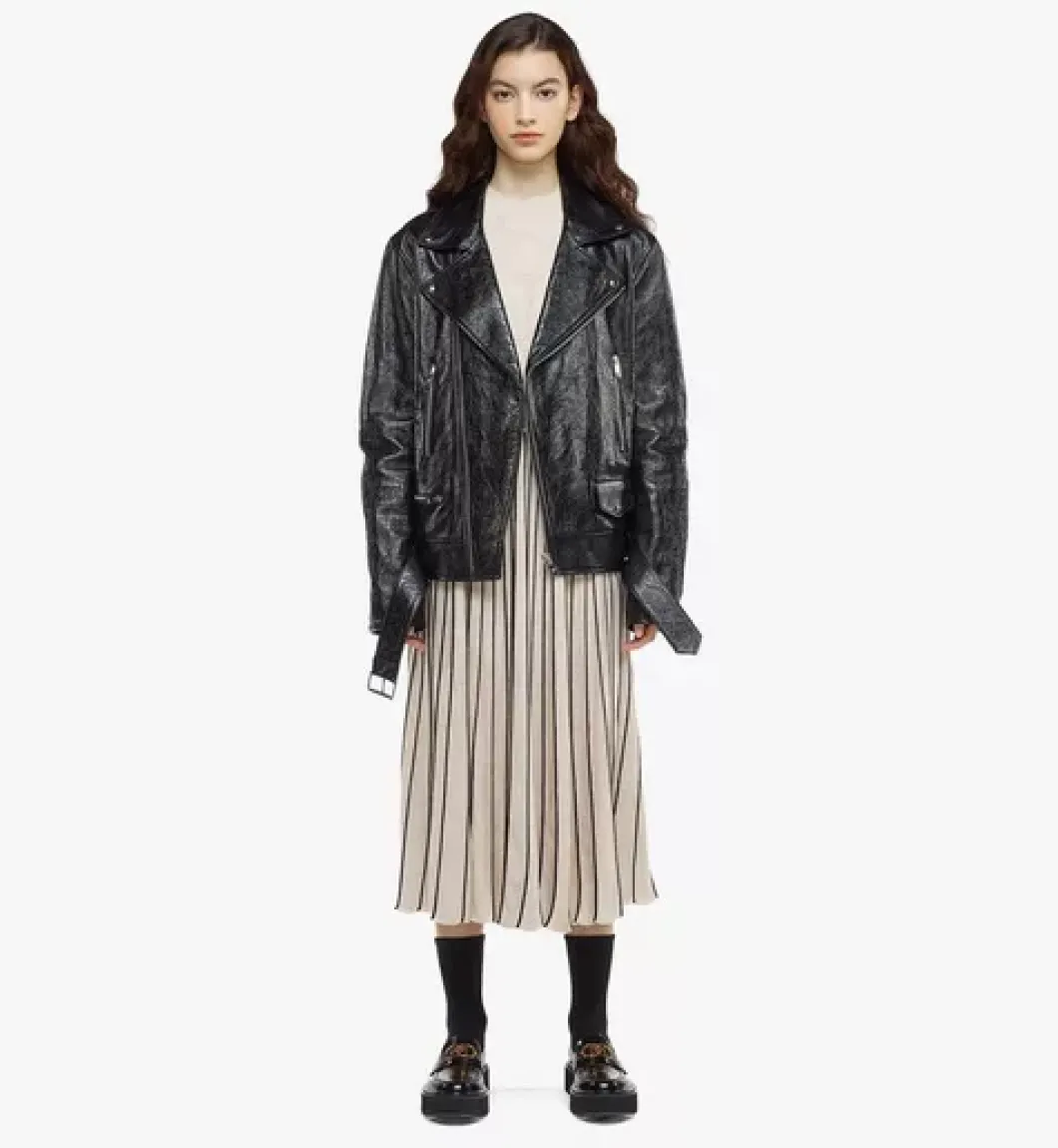 Mcmotor Biker Jacket In Lamb Leather