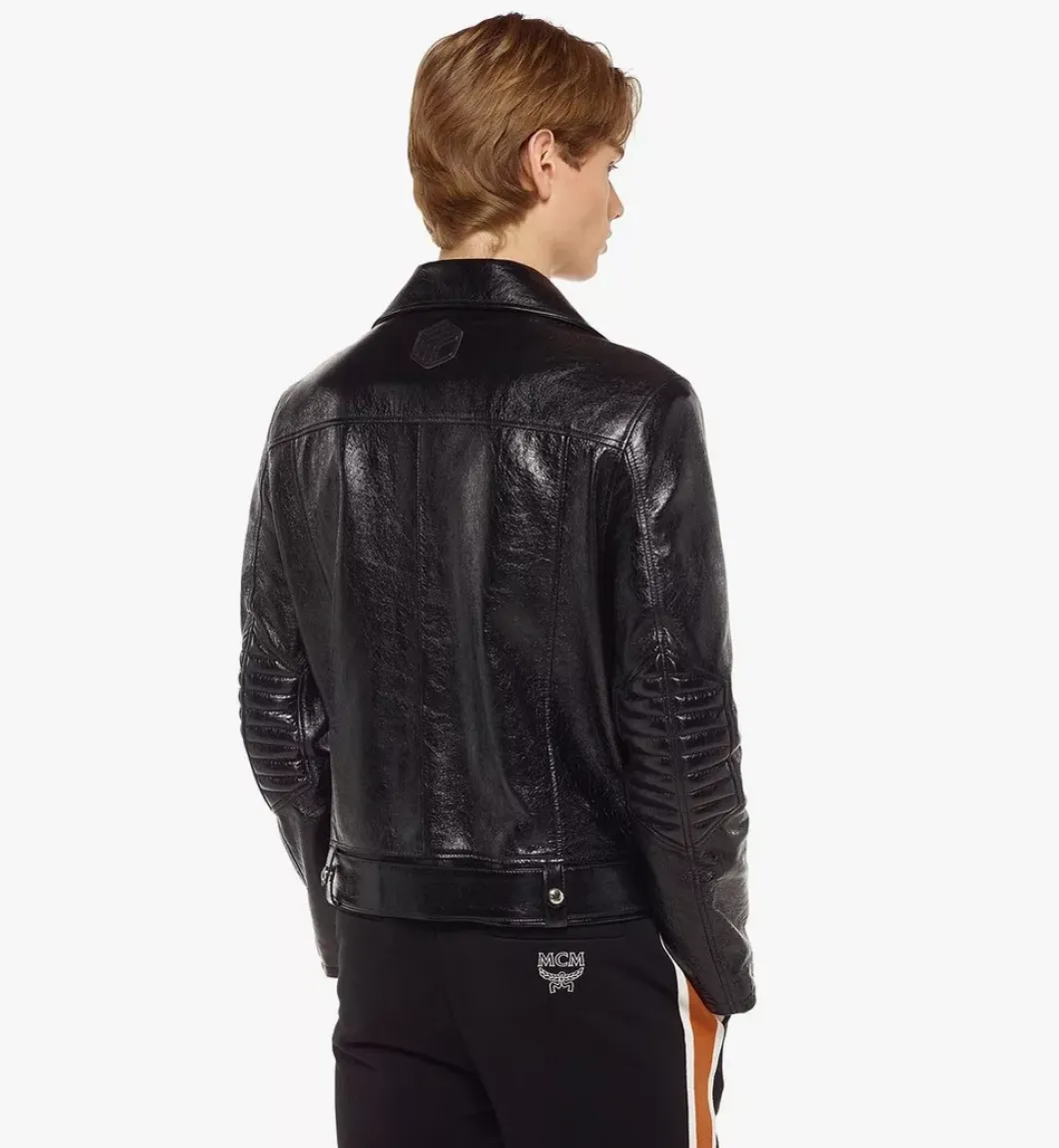Mcmotor Biker Jacket In Lamb Leather