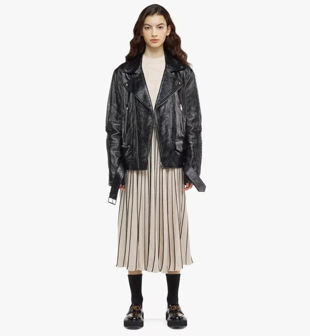 Mcmotor Biker Jacket In Lamb Leather