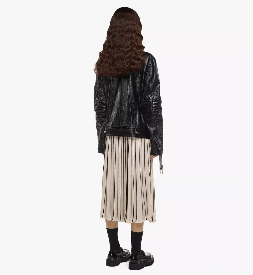 Mcmotor Biker Jacket In Lamb Leather