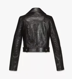 Mcmotor Cropped Biker Jacket In Lamb Leather