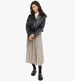 Mcmotor Cropped Biker Jacket In Lamb Leather