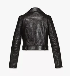 Mcmotor Cropped Biker Jacket In Lamb Leather