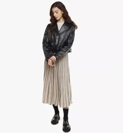 Mcmotor Cropped Biker Jacket In Lamb Leather