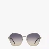 Mcm166S Modified Rectangular Chain Sunglasses