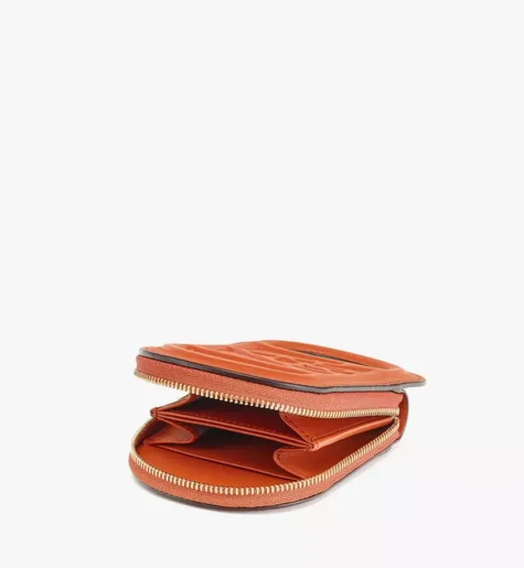 Mode Travia Logo Card Holder In Spanish Nappa Leather