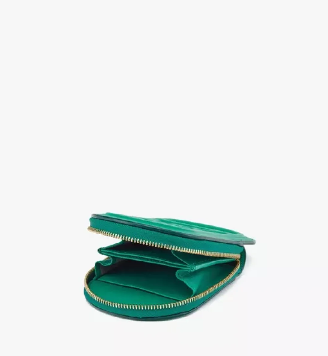 Mode Travia Logo Card Holder In Spanish Nappa Leather