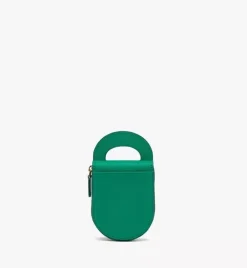 Mode Travia Logo Card Holder In Spanish Nappa Leather
