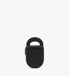 Mode Travia Logo Card Holder In Spanish Nappa Leather