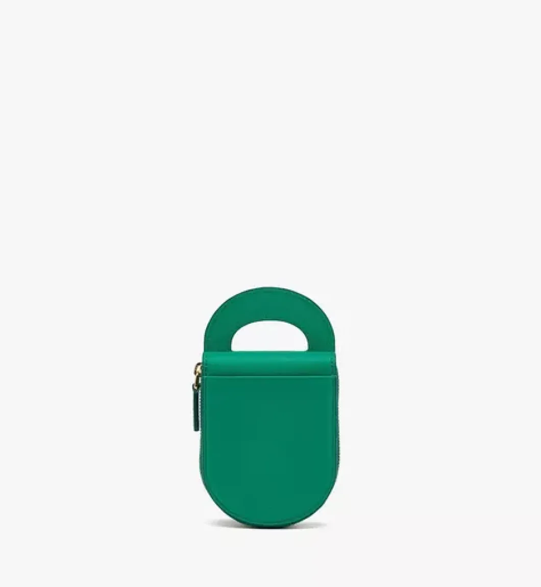 Mode Travia Logo Card Holder In Spanish Nappa Leather