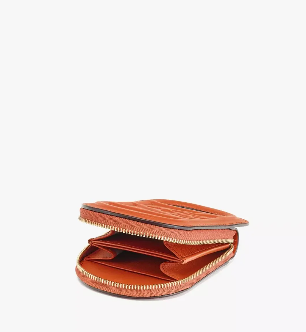 Mode Travia Logo Card Holder In Spanish Nappa Leather