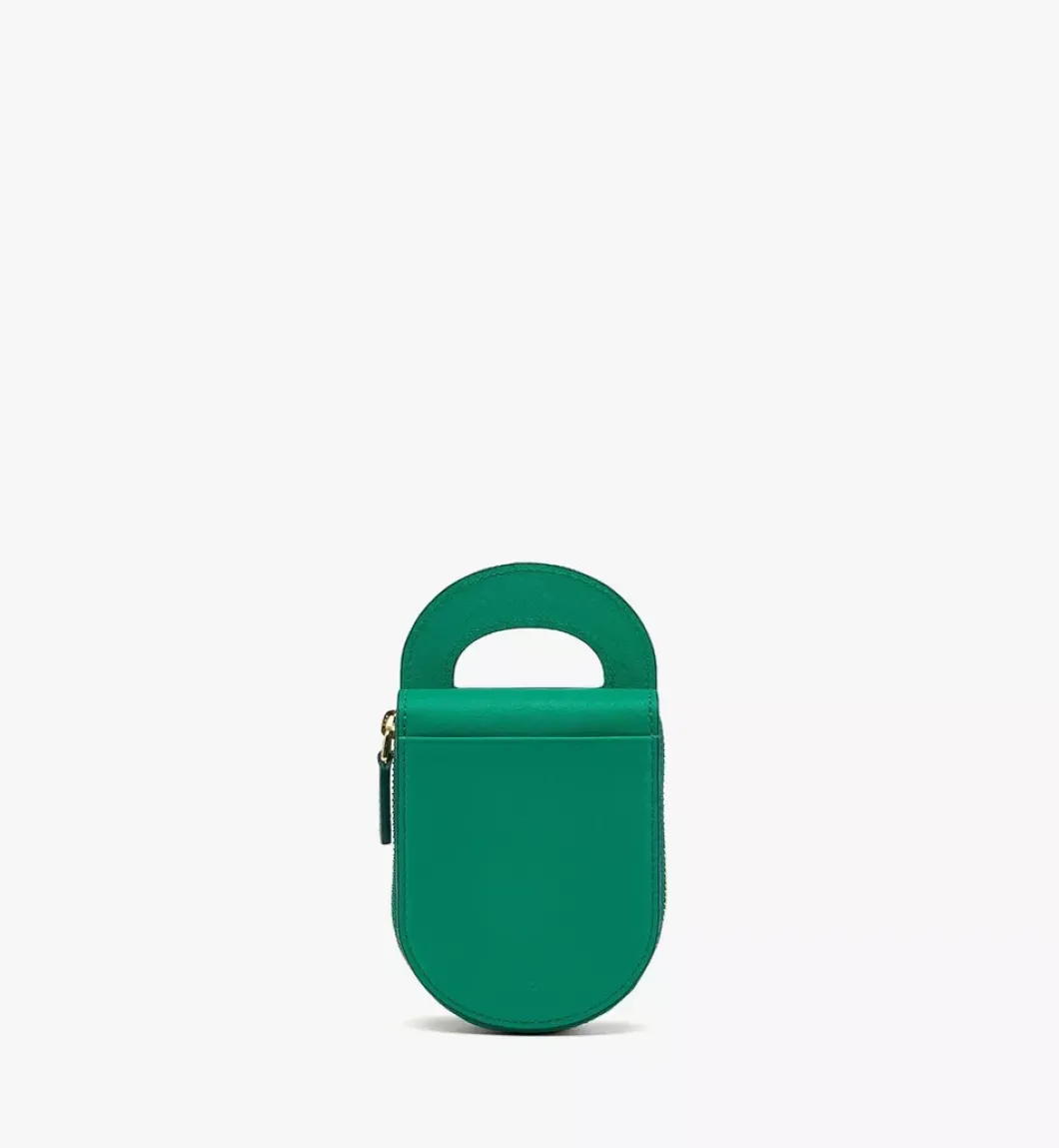 Mode Travia Logo Card Holder In Spanish Nappa Leather