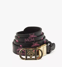 Mode Travia Reversible Belt In Embossed Leather