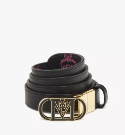 Mode Travia Reversible Belt In Embossed Leather