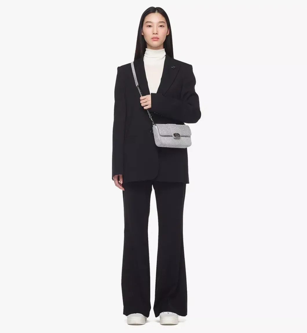 Mode Travia Shoulder Bag In Glitter Leather