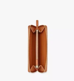 Mode Travia Zip Around Wallet In Spanish Nappa Leather