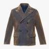 Monogram Jacquard Blazer In Velvet Denim