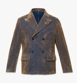 Monogram Jacquard Blazer In Velvet Denim