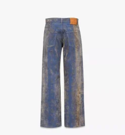 Monogram Jacquard Jeans In Velvet Denim