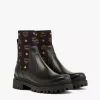 Monogram Knit Boots In Calf Leather