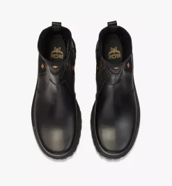 Monogram Knit Boots In Calf Leather
