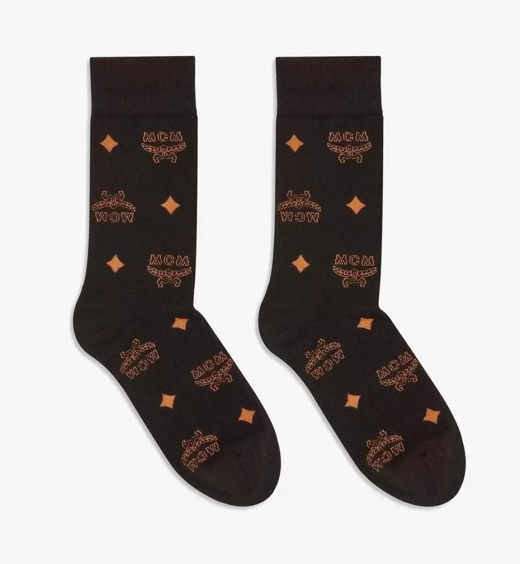 Monogram Knit Socks
