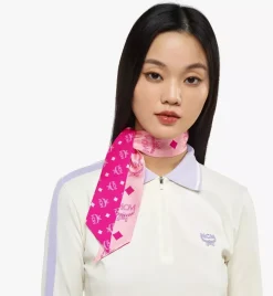 Monogram Print Petite Silk Scarf