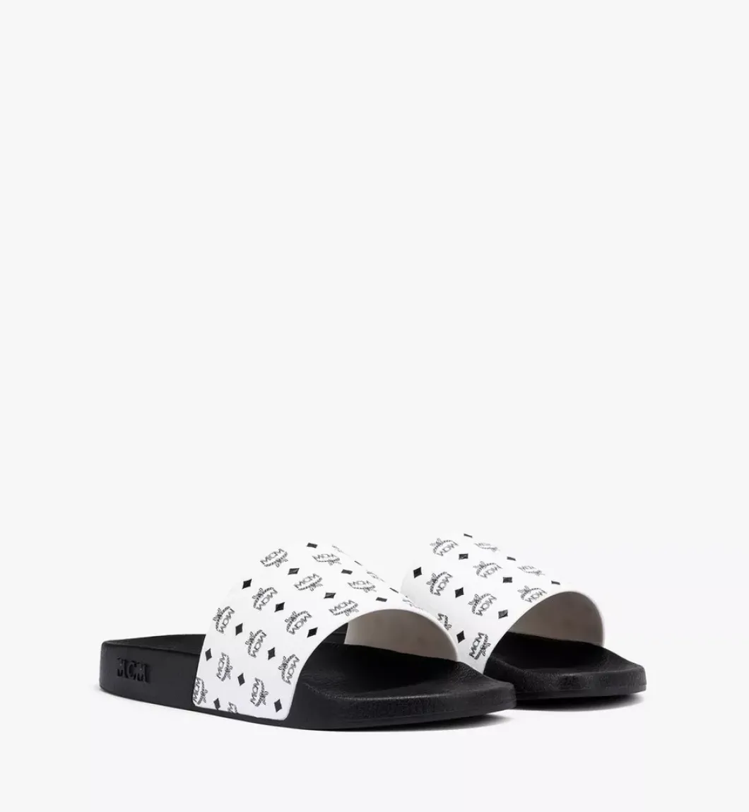 Monogram Print Rubber Slides