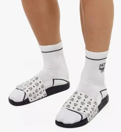 Monogram Print Rubber Slides